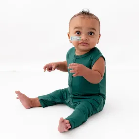 Sleeveless Romper in Emerald