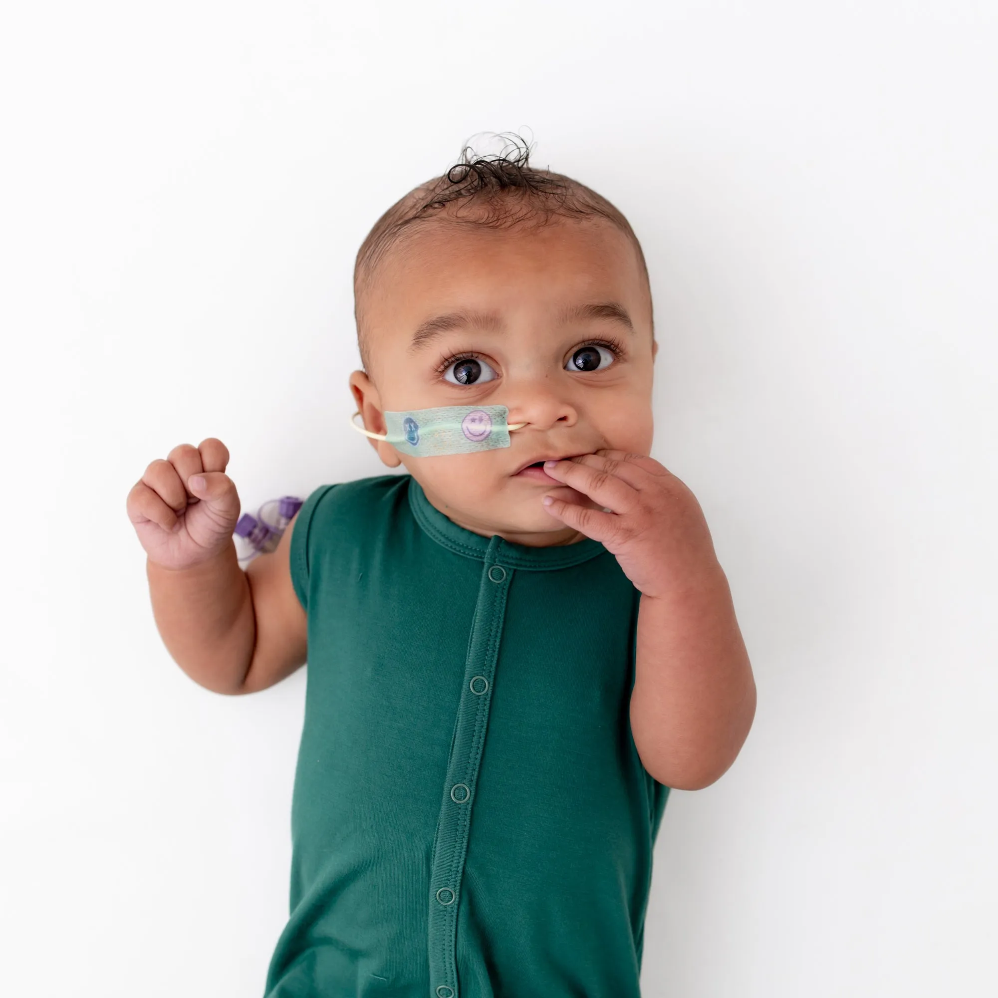 Sleeveless Romper in Emerald