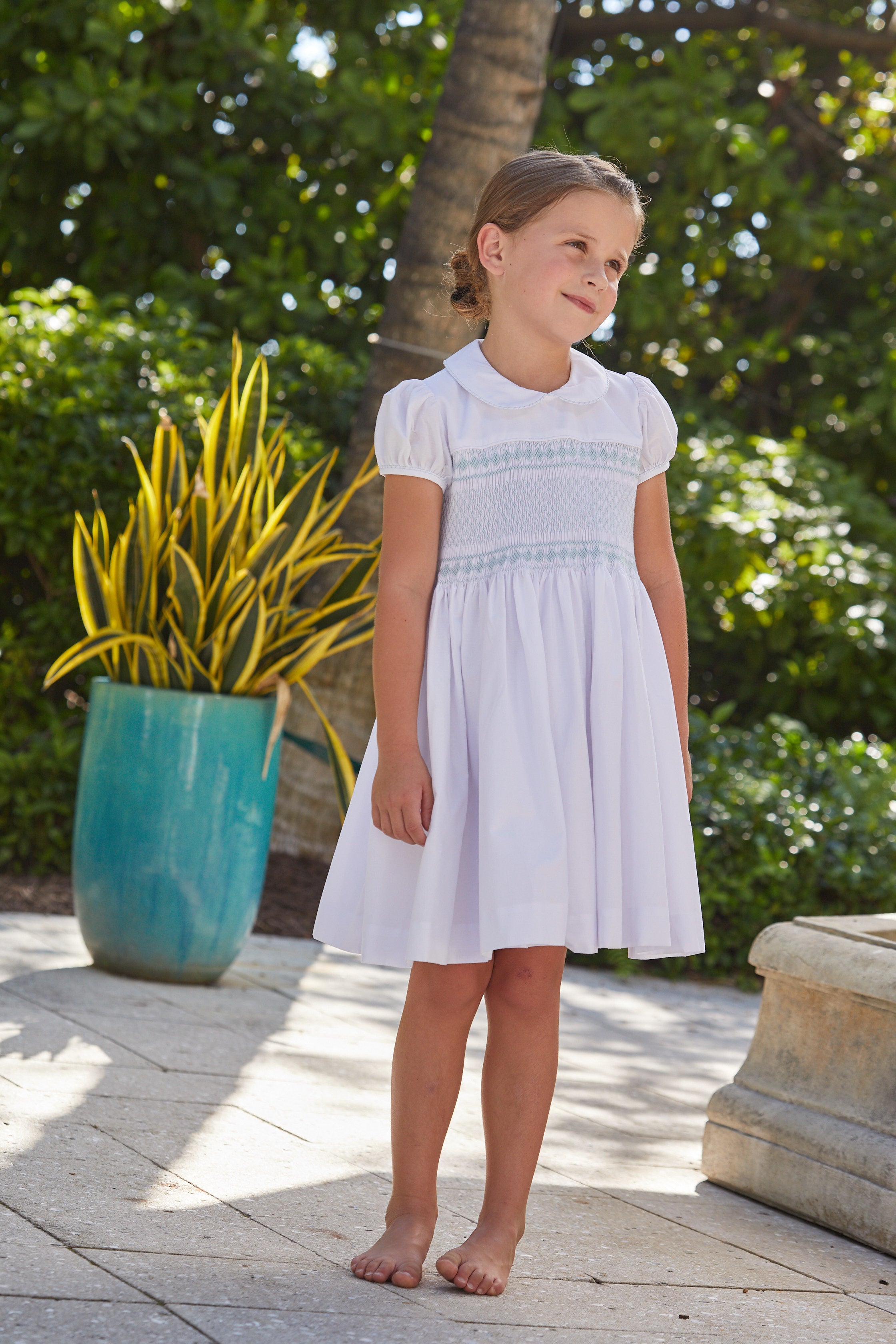 Smocked Emery Dress - Light Blue