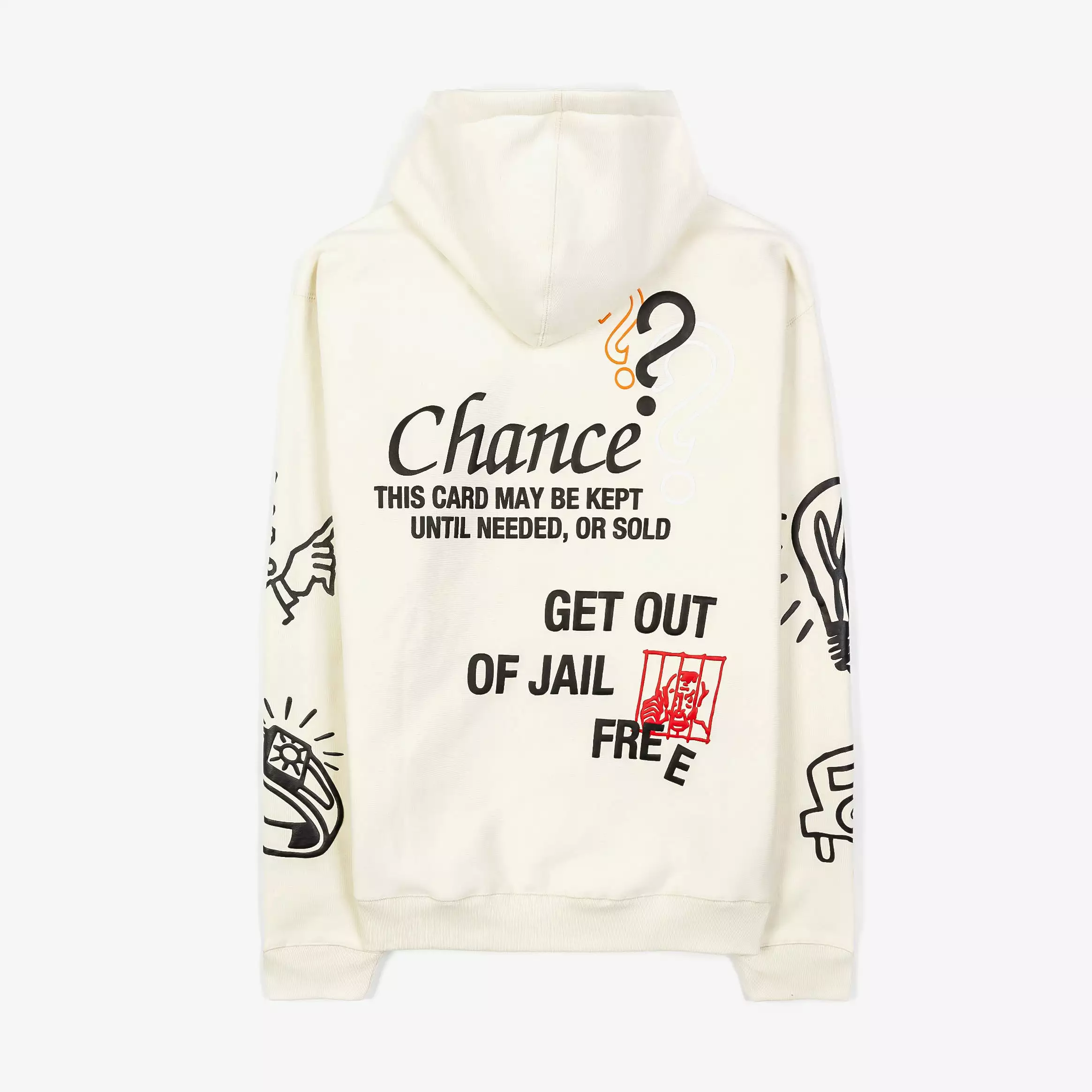 SP x Monopoly Chance Pullover Mens Hoodie (Beige/Black)