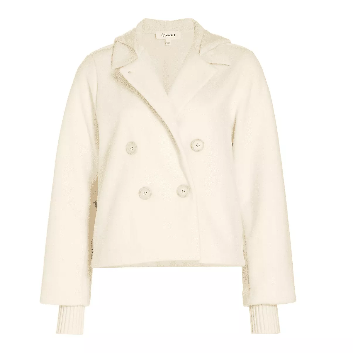 Splendid Jourdan Crop Peacoat - Snow