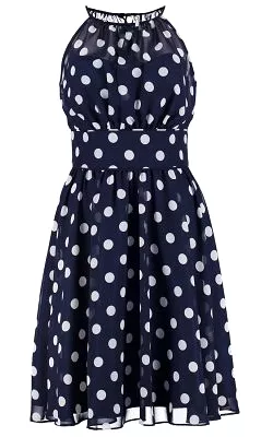 Spotted Navy Dress