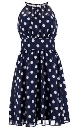 Spotted Navy Dress