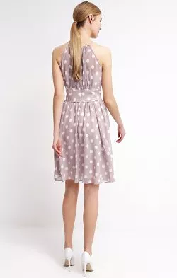 Spotted Taupe Dress