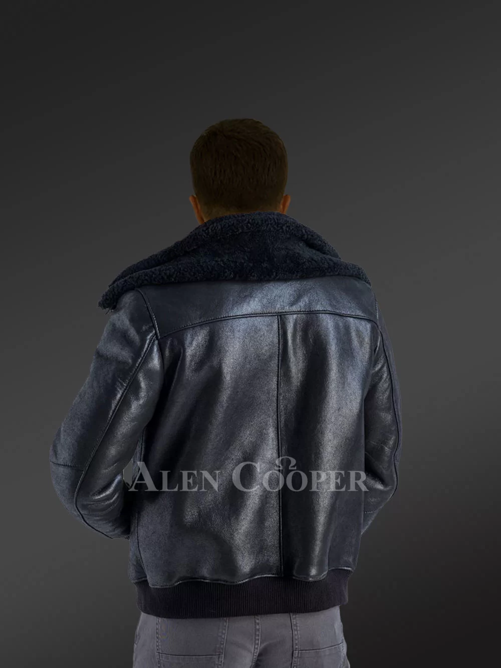 Stylish Shearling Jackets for Men in Alluring Black & Bomber Style