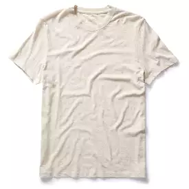 The Cotton Hemp Tee in Heathered Oat