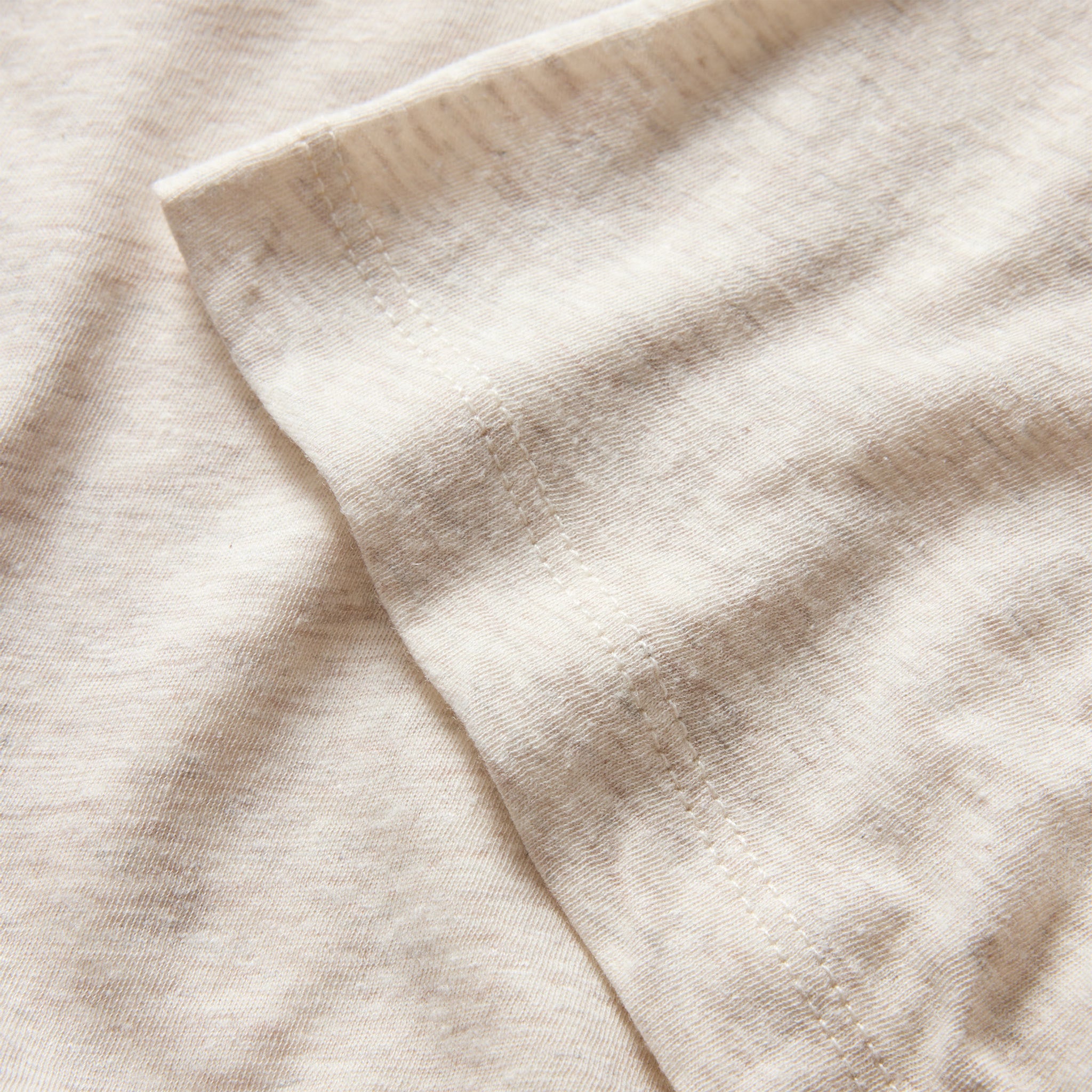 The Cotton Hemp Tee in Heathered Oat