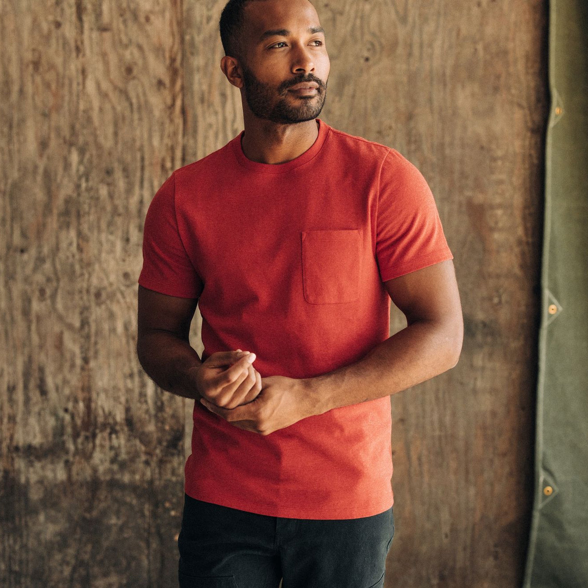 The Heavy Bag Tee in Cardinal