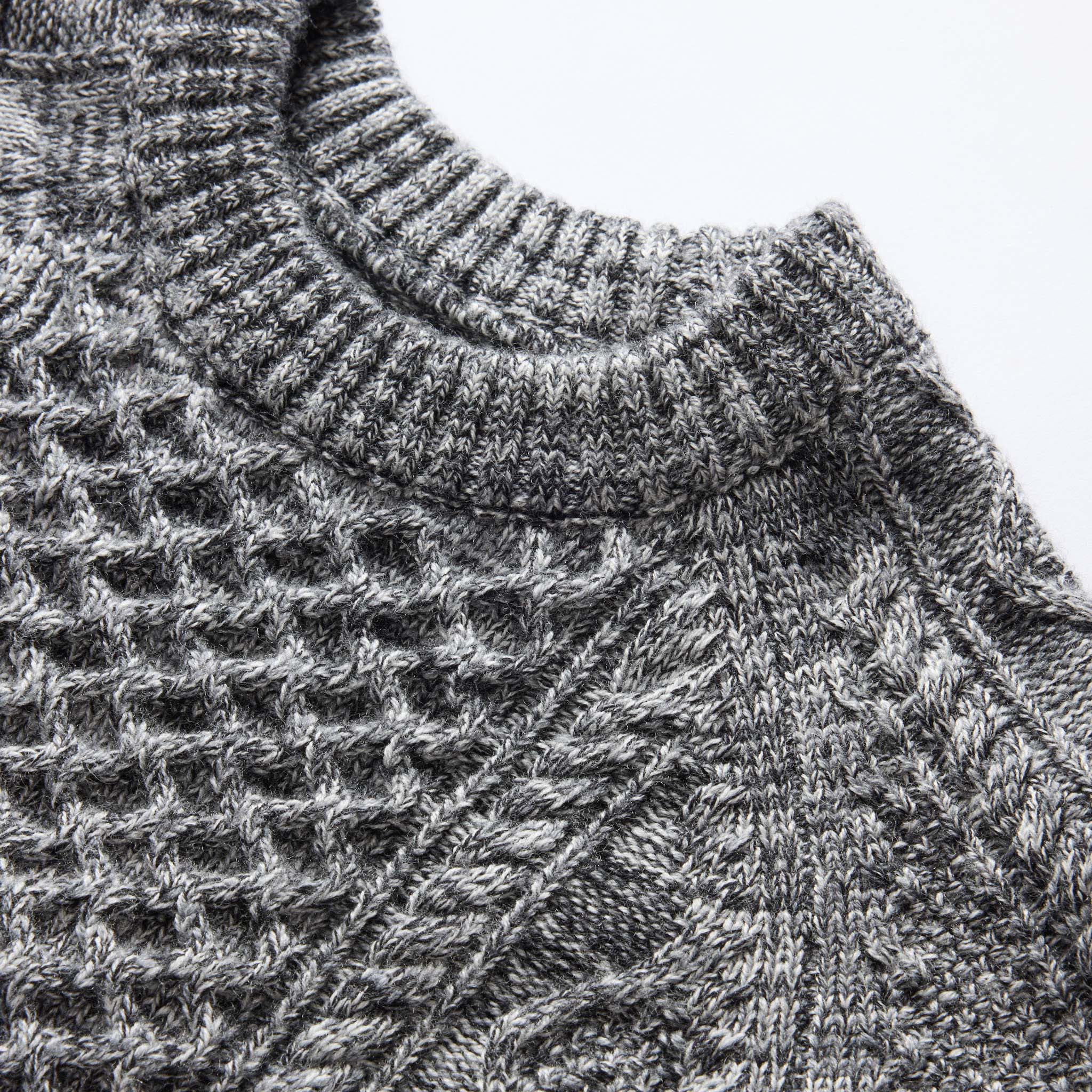 The Orr Sweater in Marled Coal Merino