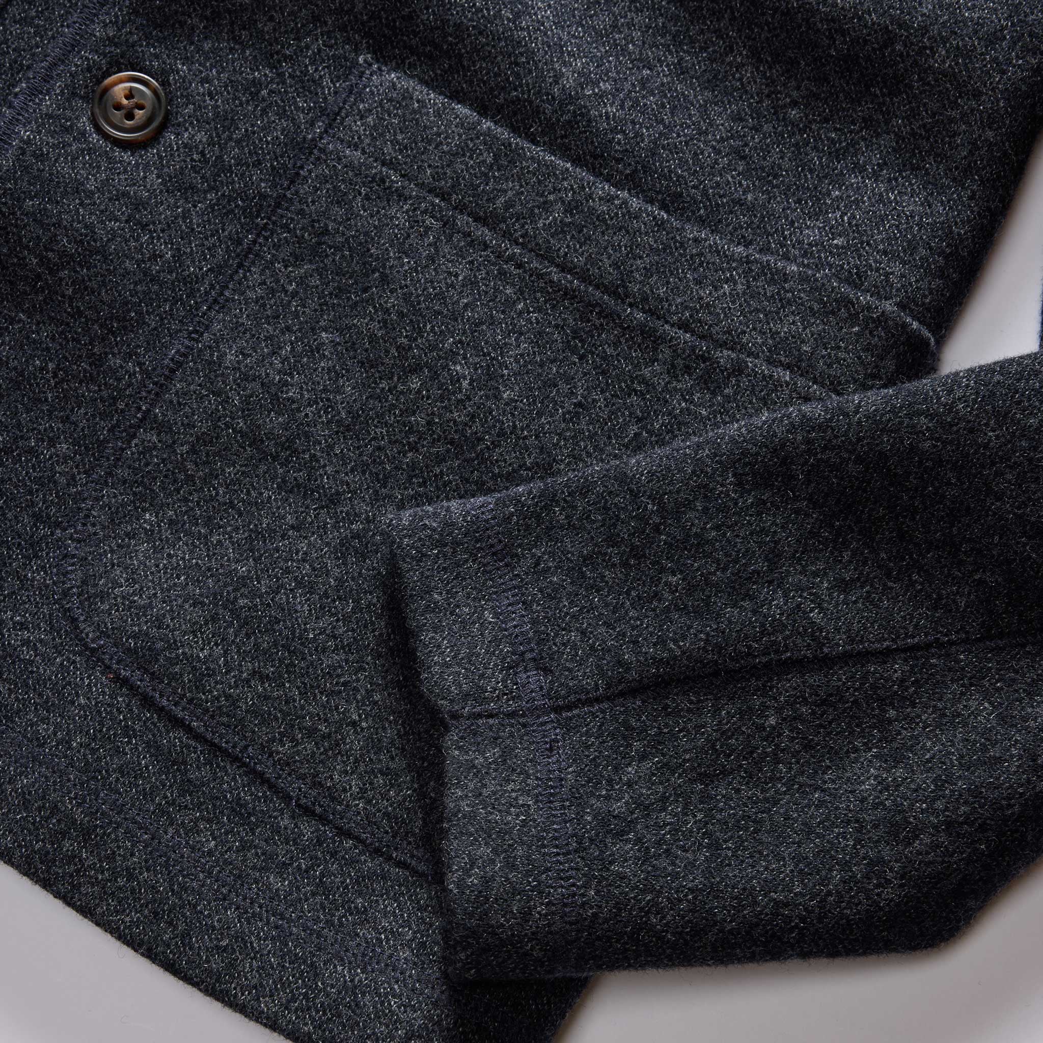 The Ridgewood Cardigan in Navy Birdseye Wool