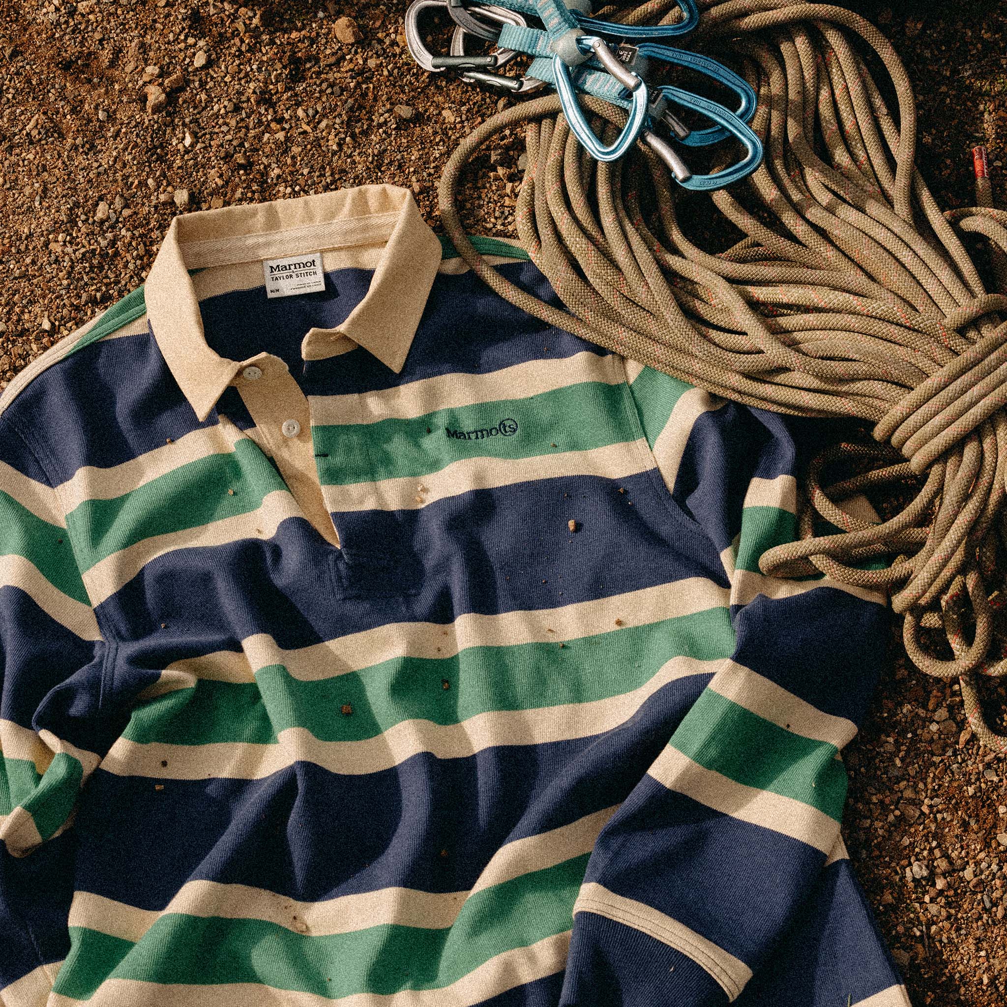 The Rugby Shirt in Navy Stripe