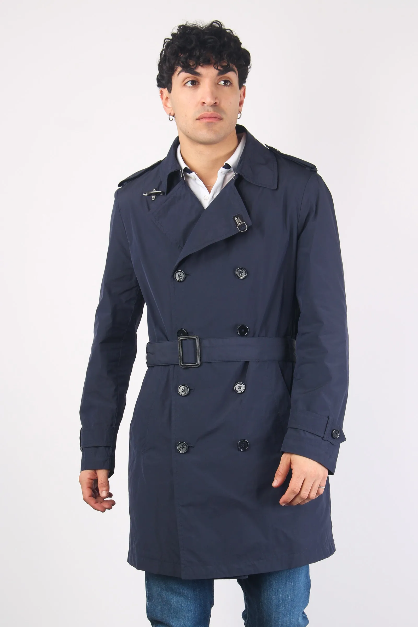 Trench Nylon Memory Blu Navy