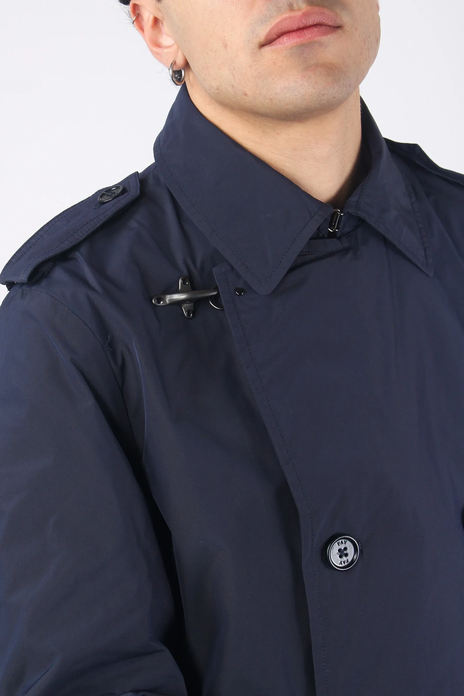 Trench Nylon Memory Blu Navy