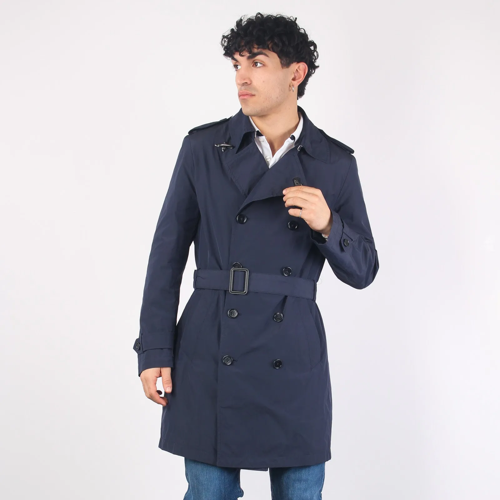 Trench Nylon Memory Blu Navy