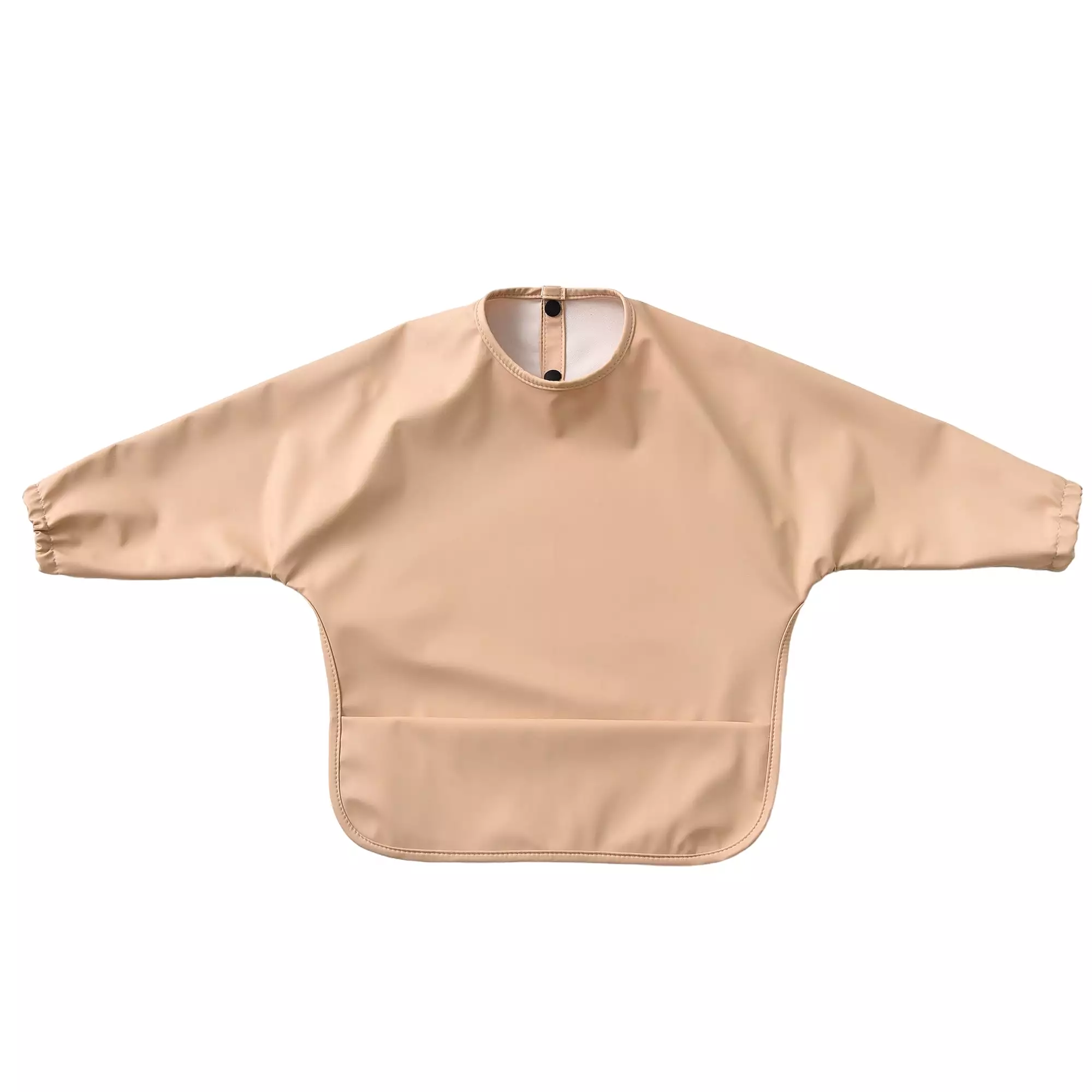 Waterproof Long Sleeve Baby Smock Bib in Desert Sand