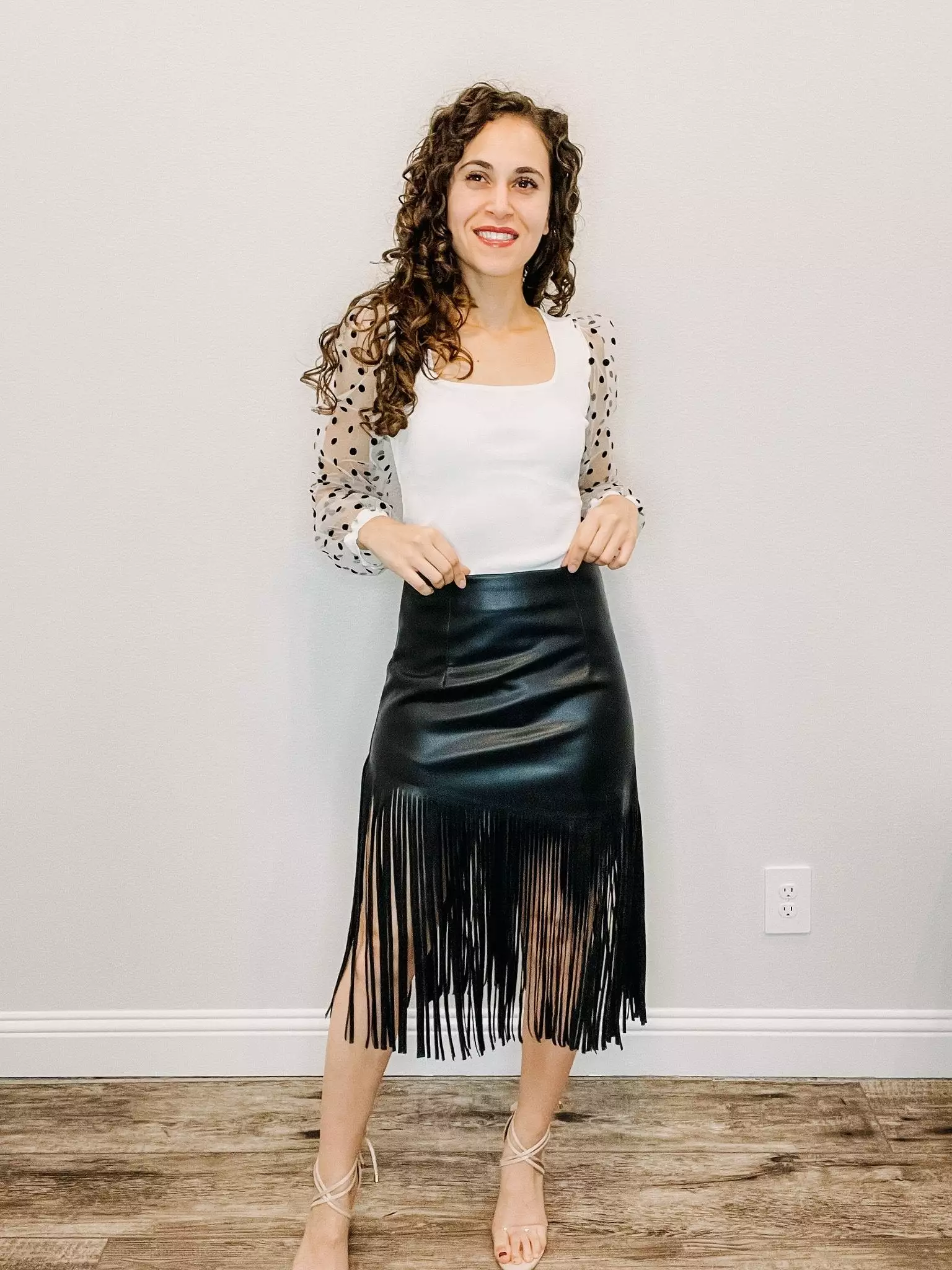 With All I Am Faux Fringed Skirt