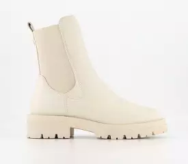 Womens Earth Addict Gaea Chelsea Ankle Boots Off White