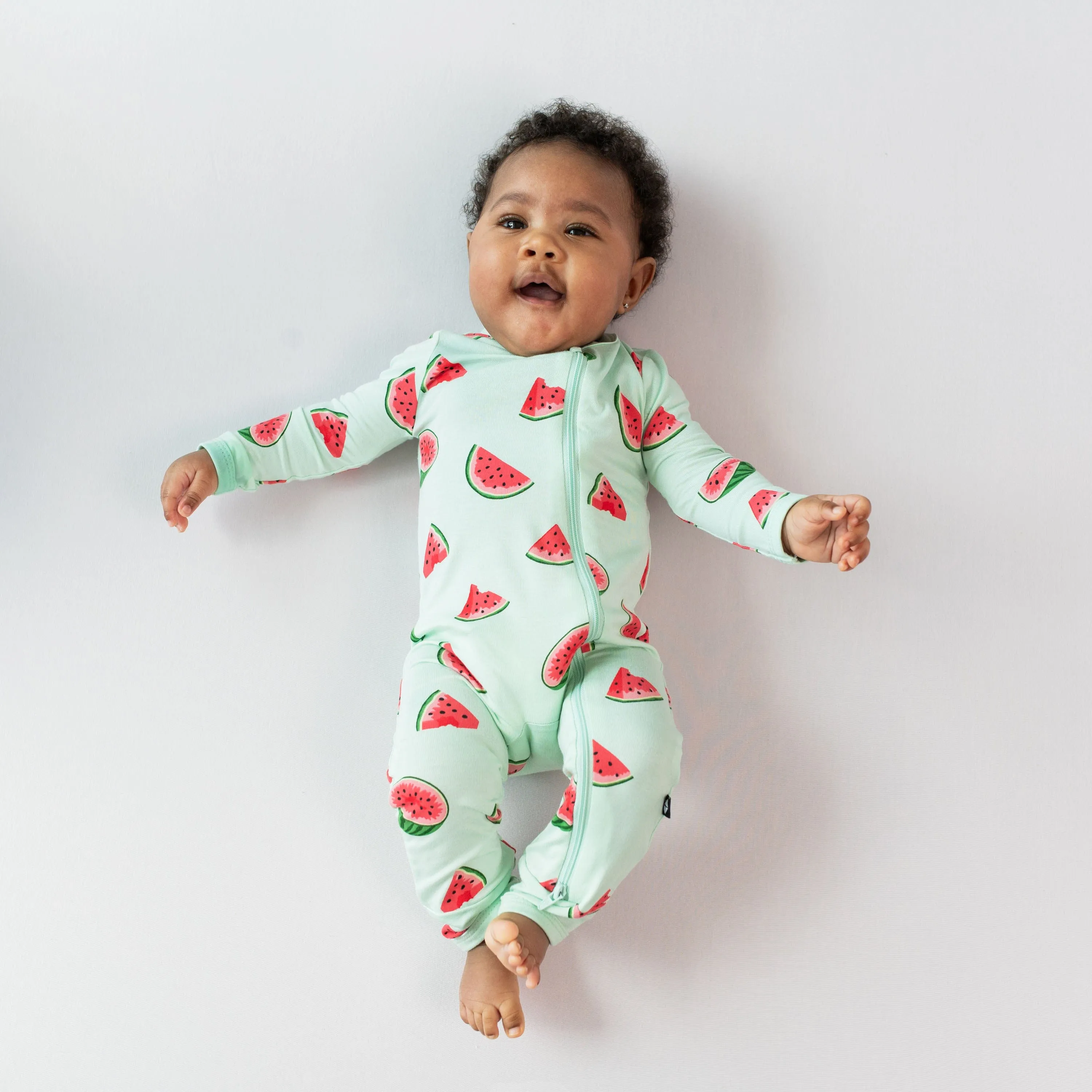 Zippered Romper in Watermelon