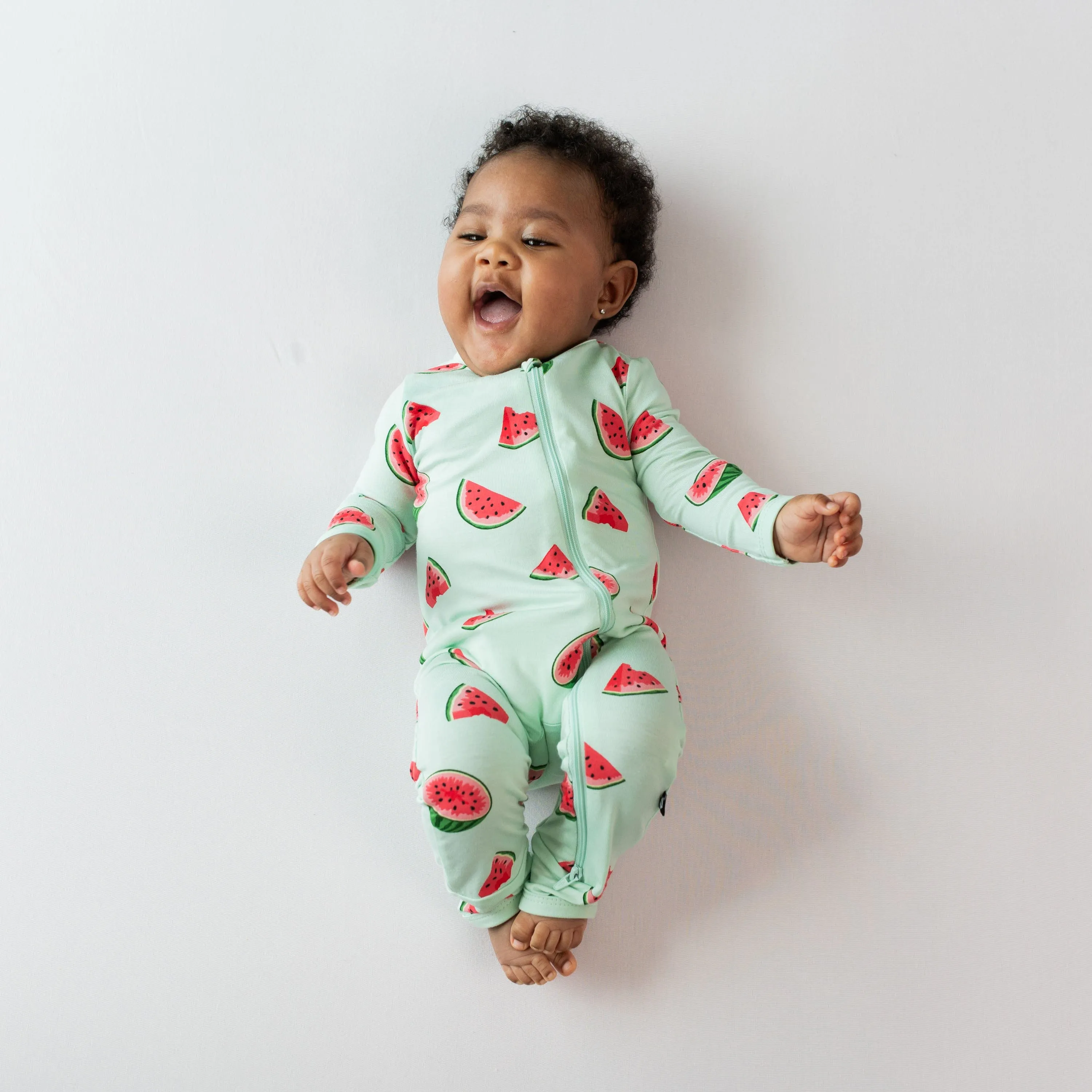 Zippered Romper in Watermelon